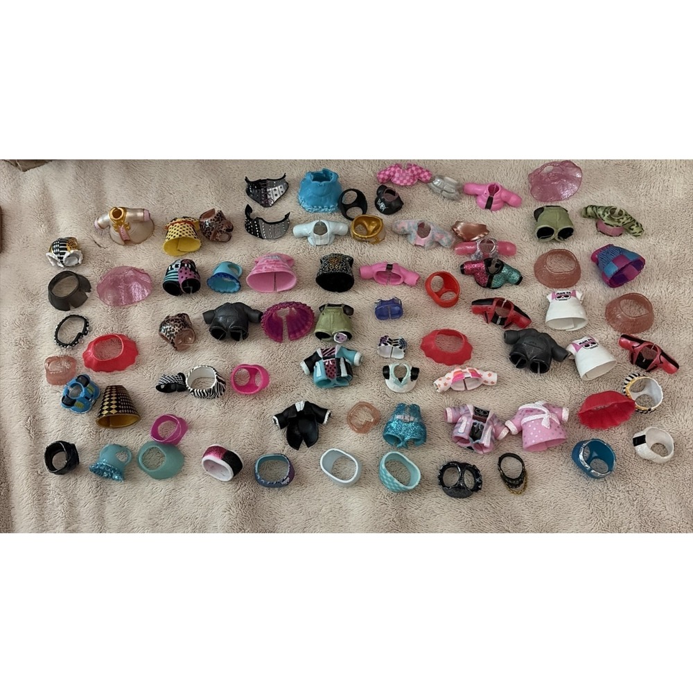 LOL Surprise Mini Doll Clothing Accessories Lot Of 74 Pieces